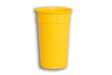 Yellow Solid Plastic Nesting Round Bin 