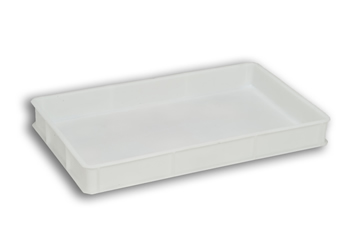 Natural Solid Plastic Stacking Tray