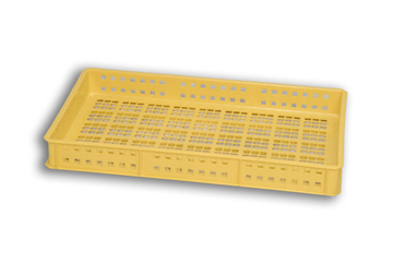 Yellow Ventilated Plastic Stacking Tray