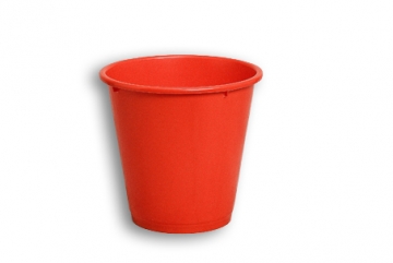 Red Solid Plastic Nesting Round Bin 