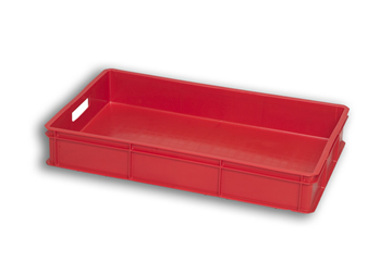 Red Solid Plastic Stacking Tray