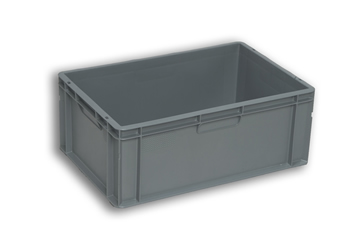 Grey Solid Plastic Stacking Box 