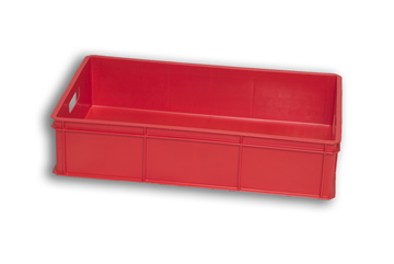 Red Solid Plastic Stacking Tray