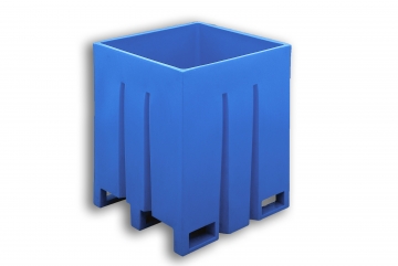 Blue Solid Twin Skin Plastic Pallet Tank Box