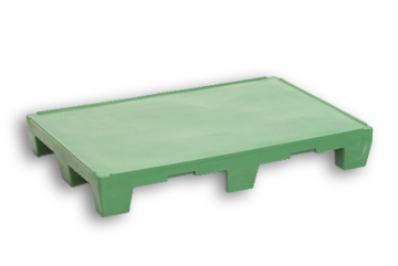 Green Moulded Plastic Euro Pallet Closed Deck