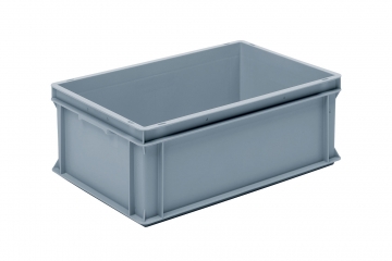 Euro Box - Plastic Solid Grey Stacking Euro Box
