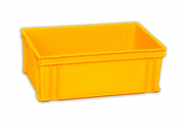 Yellow Solid Plastic Stacking Box