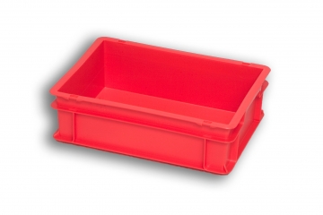 Red Solid Plastic Stacking Box  
