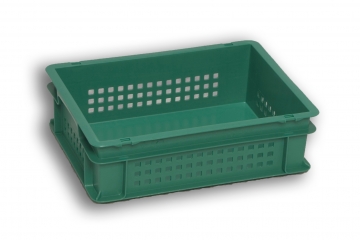 Green Semi Ventilated Plastic Stacking Box