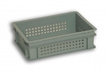 Grey Semi Ventilated Plastic Stacking Box 