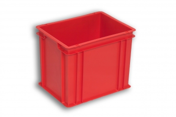 Red Solid Plastic Stacking Box