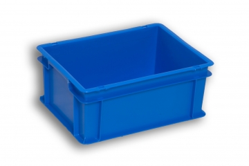 Blue Solid Plastic Stacking Box 
