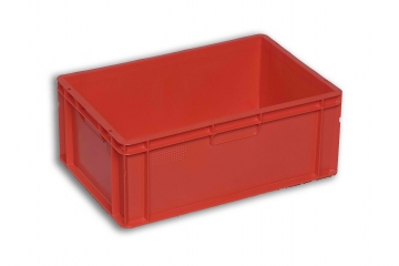 Red Solid Plastic Stacking Box
