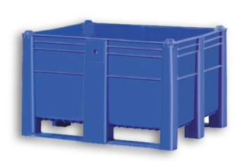 Blue Solid Plastic Stacking Pallet Tank Box