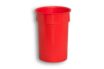 Red Solid Plastic Nesting Round Bin 