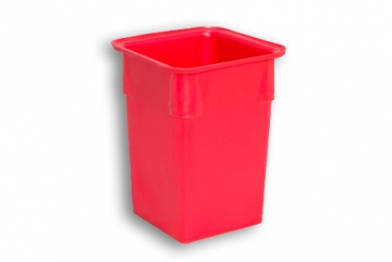 Red Solid Plastic Rectangular Nesting Bin 