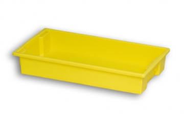 Yellow Solid Plastic Stack Nest Tray 