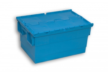 Blue Solid Plastic Stack Nest Retail Tote Bins