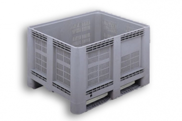 Grey Ventilated Plastic Stacking Pallet Tank Box