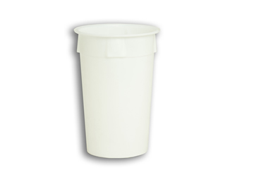 Natural Solid Plastic Nesting Round Bin 