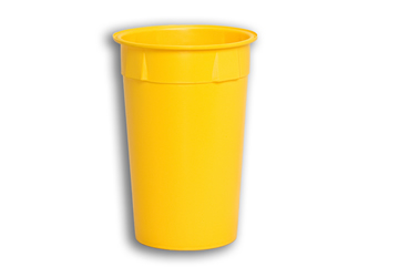 Yellow Solid Plastic Nesting Round Bin 