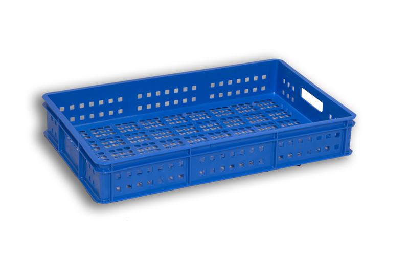 Crates & Totes -> Stacking -> TE711DH - Blue Ventilated Plastic ...