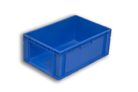 Blue Plastic Stacking Order Pick Box with Open Short Wall