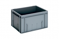 Automotive Euro Box - Plastic Solid Grey Stacking Automotive Box