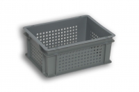 Grey Semi Ventilated Plastic Stacking Box 