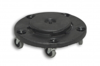Black Solid Plastic Round Dolly 