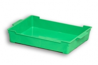 Green Solid Plastic Stack Nest Tray 
