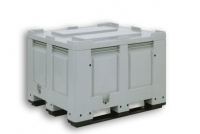 Grey Solid Plastic Stacking Pallet Tank Box